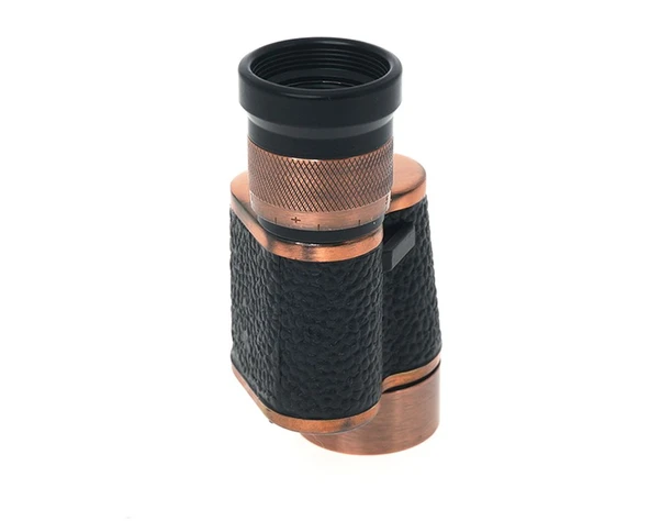 6X24 Baıgısh Askeri Tarzi Pirinç Ve Deri Kaplamalı Deri Çantalı Monocular Dürbün Princ - 2