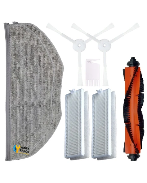 Xiaomi Uyumlu Mijia G1 MJSTG1 Robot Süpürge 1 Rulo 2 Yan Fırça 2 Hepa Filtre 2 Paspas Bezi 1 Tarak ürün görseli 1