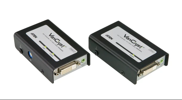 DVI Sinyal Uzatma Cihazı, Hoparlör Bağlanabilir, 60 metre <br>
DVI Extender with Audio ürün görseli