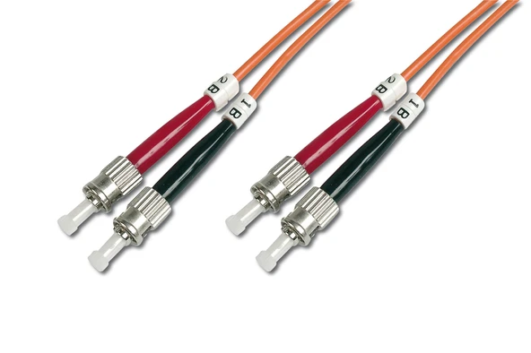 Digitus ST-ST Fiber Optik Patch Kablo, 1 metre, Multimode, Duplex, 62.5/125 - 1