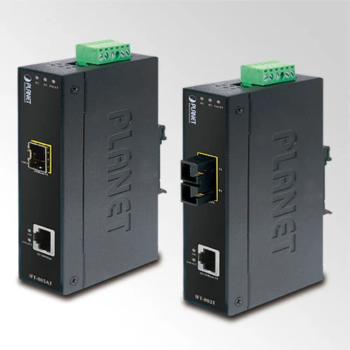 Endüstriyel Tip Media/Rate Converter <br>
10/100Base-TX <--> 100Base-FX (SM, 15 km)<br>
(-40 ~ +75 Derece C)<br>
10/100Base-TX to 100Base-FX Industrial Media Converter - 15km, - 1