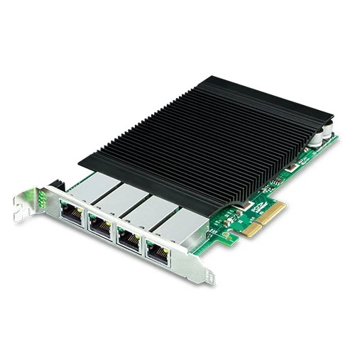 4-Port 10/100/1000T 802.3at PoE+ PCI Express Sunucu Kartı (120W PoE bütçe, PCIe x4, -10~60 derece C)<br>
4-Port 10/100/1000T 802.3at PoE+ PCI Express Server Adapter (120W PoE budget, PCIe x4, -1 - 1