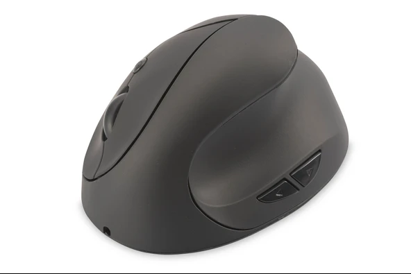 Kablosuz Ergonomik Optik Mouse, 6 Düğmeli, 2.4GHz, şarj edilebilir batarya, siyah renk, USB nano alıcı ve 3.5 şarj edilebilir kablo dahil