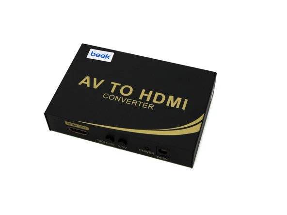 Beek Ses Görüntü (AV)/CVBS <-> HDMI Sinyal Çeviricisi, 1 x S-Video giriş,  1 x RCA Video giriş (Cinch yuva), 2 x RCA Sağ/Sol Analog Ses giriş (Cinch yuva), 1 x HDMI çıkış, 1080p, 60Hz<br> - 1