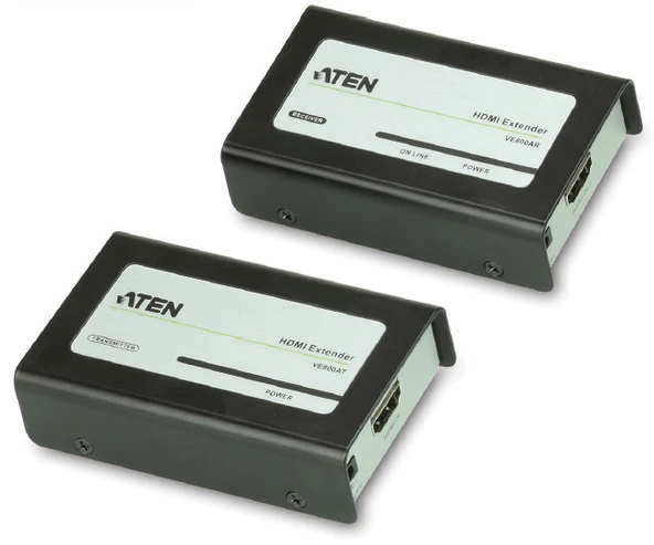 HDMI Sinyal Uzatma Cihazı, Alıcı (Receiver) ve Verici (Transmitter) Birim dahil, 60 metre <br>
HDMI Cat 5 Extender (1080p@40m; 1080i@60m) ürün görseli