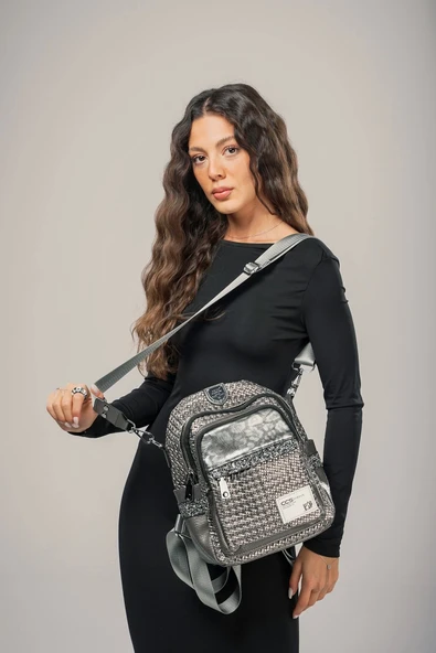 Tulip Gri Cilt Sırt Çantası - 2