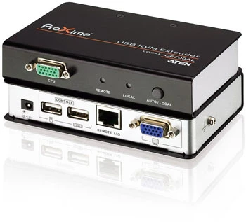 VGA  Cat 5 KVM (Keyboard/Video Monitor/Mouse) Mesafe Uzatma Cihazı, 150 metre, USB Konsol, ESD ve gerilimdeki ani yükselmelere karşı korumalı<br>
USB VGA Cat 5 KVM Extender (1280 x 1024@150m)
