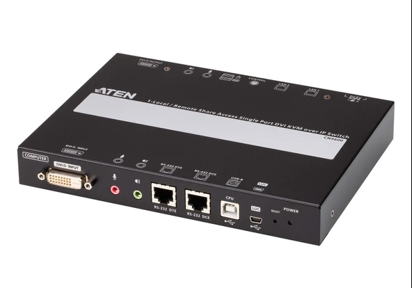 1-Local/Remote Share Access Single Port DVI KVM over IP Switch - 1