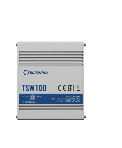 Endüstriyel Yönetilemeyen PoE+ Switch (Industrial Unmanaged PoE+ Gigabit Switch)<br>
5 x 10/100/1000 Ethernet port: 4 x PoE, 1 x Uplink - 1