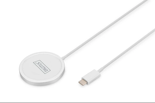 Digitus Kablosuz Şarj Pad/Altlık, Mıknatıslı, 15W, MagSafe uyumlu<br>
Digitus Wireless charging pad, magnetic 15W, MagSafe compatible