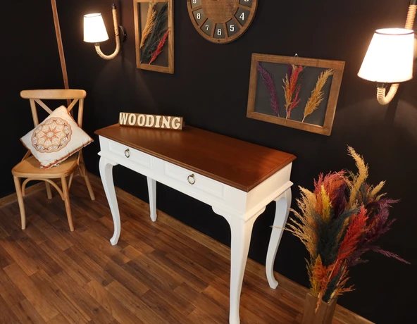 Wooding 110 Cm Çekmeceli Masif Beyaz Ceviz Dresuar ürün görseli