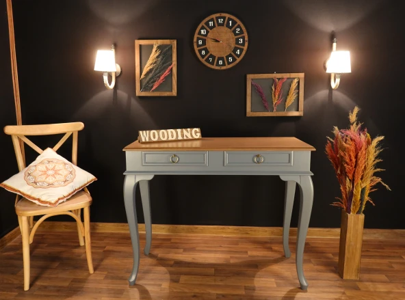 Wooding 110 Cm Çekmeceli Masif Gri Natürel Dresuar - 2