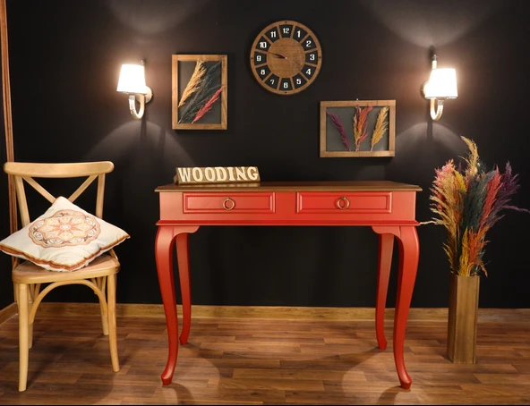 Wooding 110 Cm Çekmeceli Masif Kırmızı Ceviz Dresuar - 2