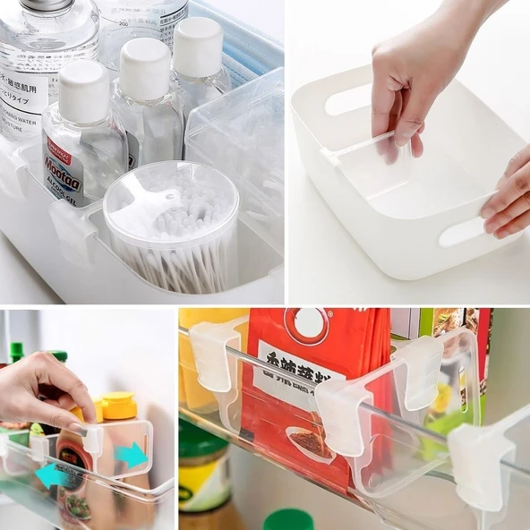 10'luŞeffaf Buzdolabı Yan Kapı Düzenleyici Buzdolabı Dolap İçi Bölümleyici Aparatlar - 3