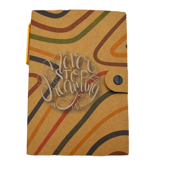 NotYaz 100x150 Never Stop Dreaming 50 Yaprak Kilitli Kraft Bloknot (KB-1728) - Resim 4