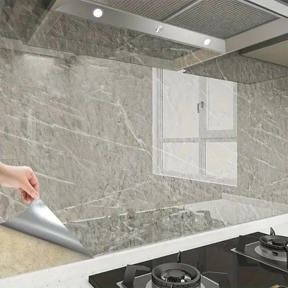 Mermer Desenli Sticker Folyo Atina Grisi 60CM*5MT - Resim 2