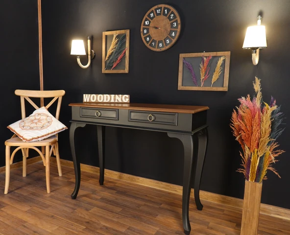 Wooding Mobilya 120 Cm Çekmeceli Masif Siyah Ceviz Dresuar ürün görseli