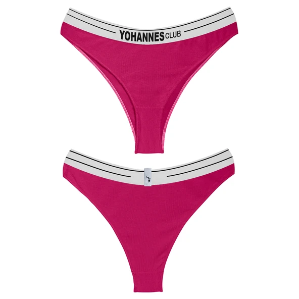 Yohannes Club, Kadın Lastik Kemerli Brazilian Külot, Çok Renkli, Çoklu Paket, 5'li Paket - Resim 8