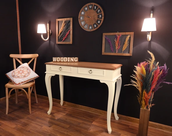 Wooding Mobilya 120 Cm Çekmeceli Masif Krem Natürel Dresuar ürün görseli 1