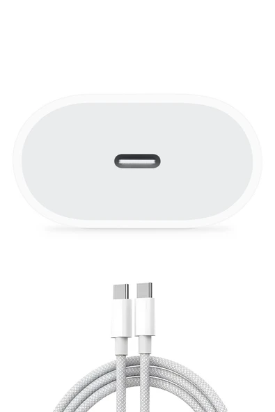 Iphone  17 -17air- 17 pro/max 15 16 - 15 16 Pro-15 16 Plus- 15 16 Pro Max 16e Uyumlu Hızlı Şarj Aleti 20w hasır kablolu set - Resim 2
