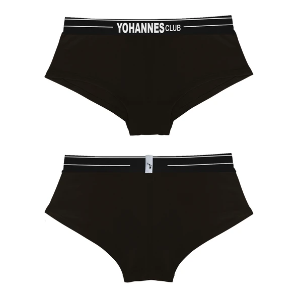 Yohannes Club, Kadın Lastik Kemerli Boyshort-Boxer Külot, Çoklu Renk, Çoklu Paket, 5'li Paket - Resim 9