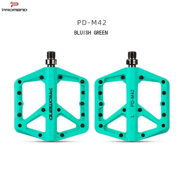 Promend Renkli Platform Pedal MTB Freeride Kaymaz Rulmanlı Plastik Pedal Ultra Hafif Bianchi Yeşili Renk ürün görseli