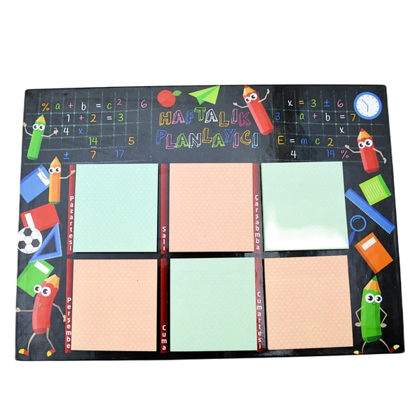 NotYaz 29x21 50 Yaprak 6 Blok Başarı Haftalık Planlayıcı Kalemler (BH-3464) ürün görseli