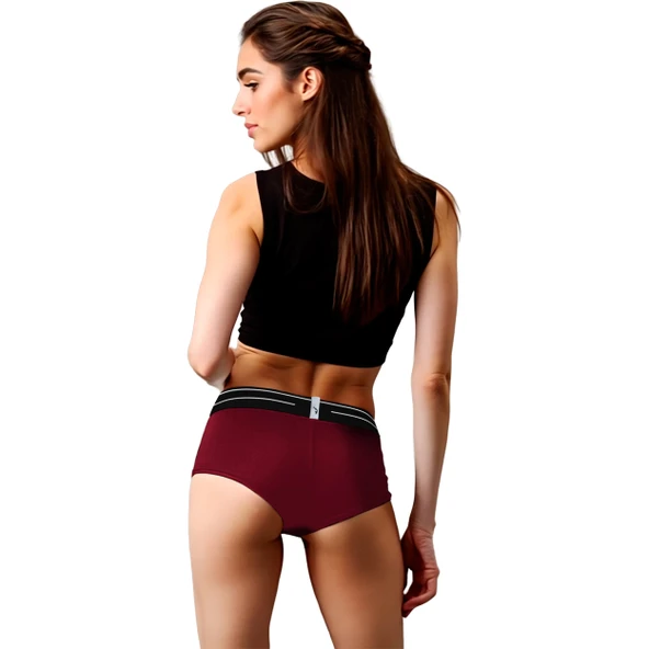 Yohannes Club, Kadın Lastik Kemerli Boyshort-Boxer Külot, Çoklu Renk, Çoklu Paket, 5'li Paket - Resim 3