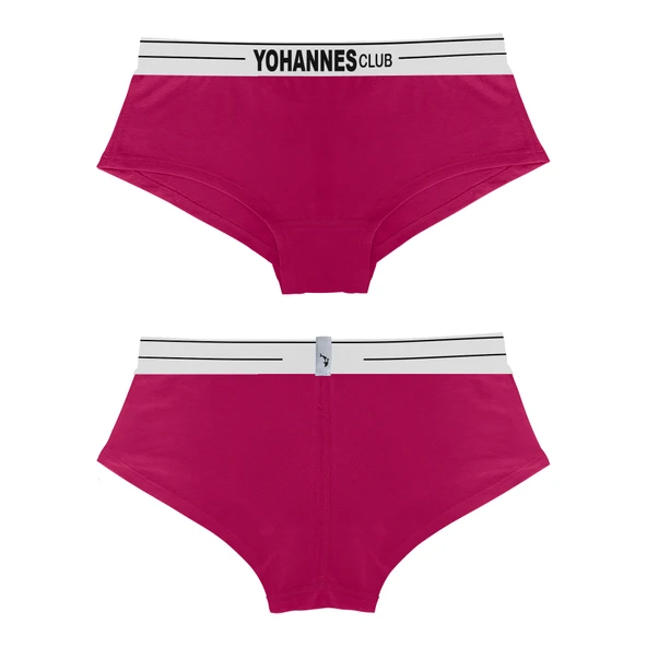 Yohannes Club, Kadın Lastik Kemerli Boyshort-Boxer Külot, Çoklu Renk, Çoklu Paket, 5'li Paket - Resim 7