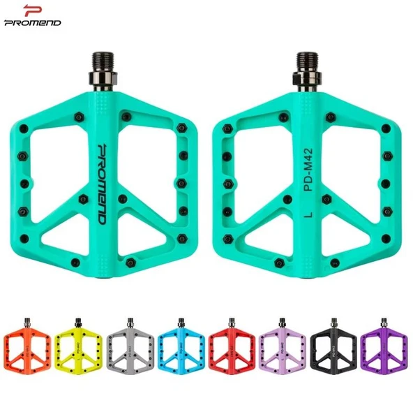 Promend Renkli Platform Pedal MTB Freeride Kaymaz Rulmanlı Plastik Pedal Ultra Hafif Sarı Renk - Resim 10