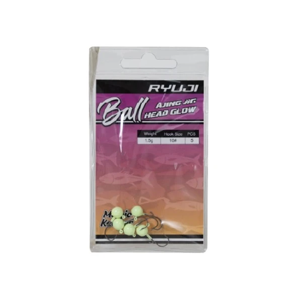 Ryuji Ball Ajing Glow #10 Jig Head - Resim 2