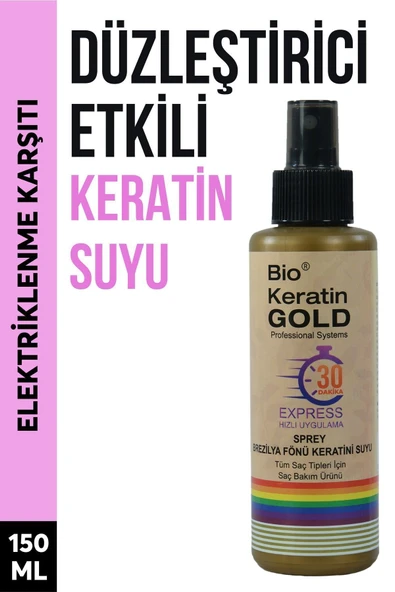 Bio Rio Keratin Gold 150 ml  Brezilya Fönü Keratini Suyu Express Bakım - 1