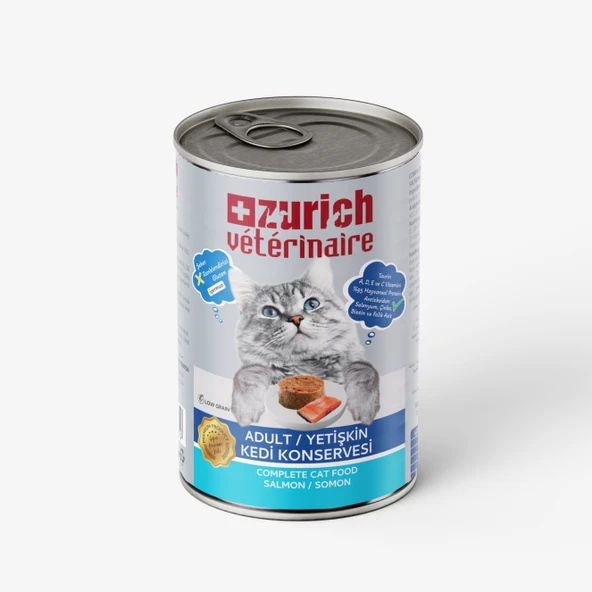 Zurich Veterinaire Pate Somonlu Yetişkin Kedi Konservesi 415 gr ürün görseli