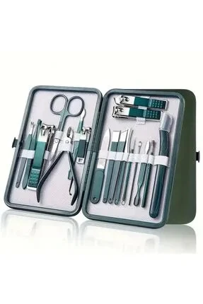 Fontenay Profesyonel Çantalı 18 Parça Tırnak Bakım Seti Paslanmaz Çelik Manikür Pedikür Tırnak Makası Seti ürün görseli 1