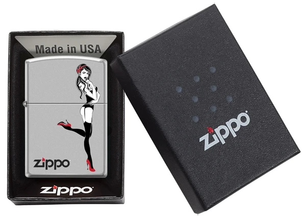 Zippo Sexy Pin Up Woman Dizayn Çakmak - Resim 2