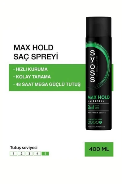Syoss Saç Spreyi 400 ml - Etkili Şekillendirme - 1