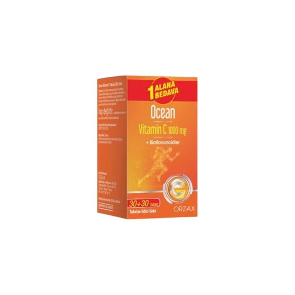 Ocean Vitamin C 1000 mg + Bioflavonoidler 30 + 30 Tablet - 1