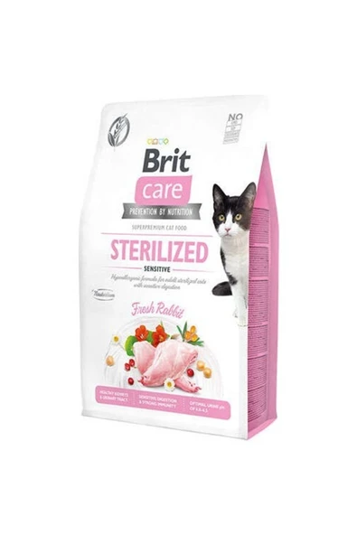 Brit Care Tahılsız Tavşan Etli Kısırlaştırılmış Yetişkin Kedi Maması 2 Kg ürün görseli