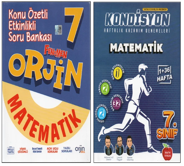 ORJİN 7. SINIF+NEWTON KONDİSYON MATEMATİK (2 KİTAP) ürün görseli 1