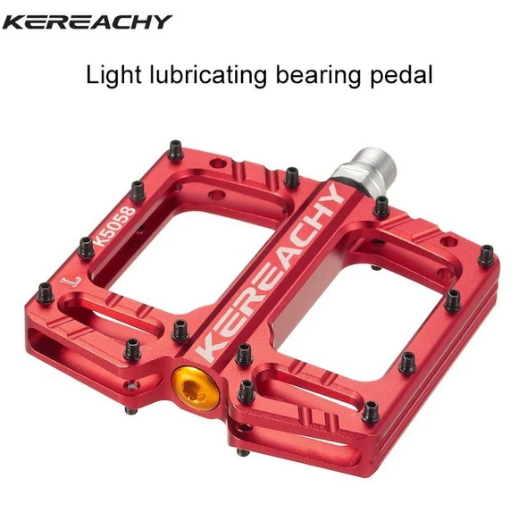 Kereachy 3 Rulmanlı Ultralight Alüminyum Alaşımlı Mtb Bmx Geniş Platform Bisiklet Pedalı Kırmızı - Resim 7