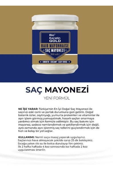 Bio Keratin Gold 200 Ml Saç Mayonezi - 2