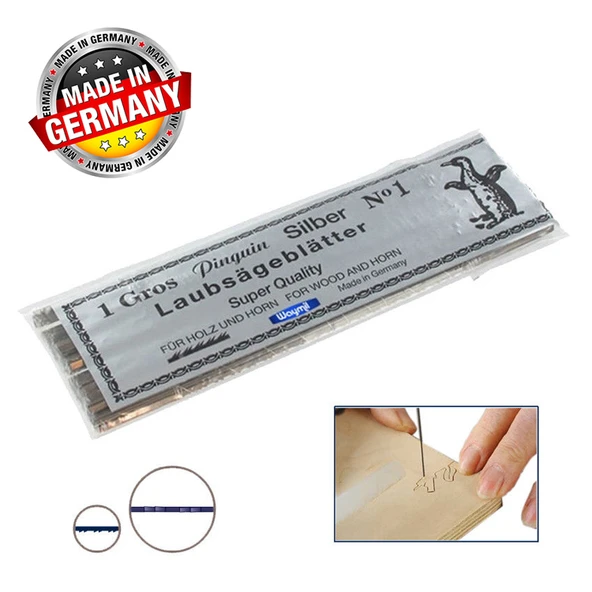 Pinguin Silber Düz Atlamalı Ahşap Kıl Testere Ağzı No:6 - 144 Adet ürün görseli