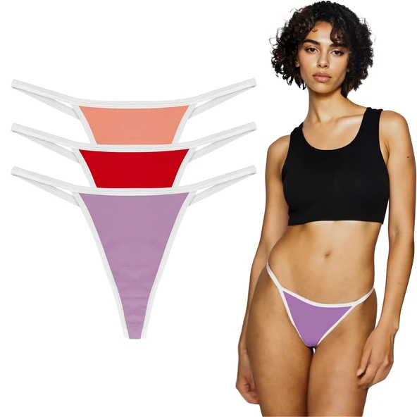 YohannesClub, Kadın, Thong String, Nazik Lastik Yapısı, Rahat Kesim - Resim 8