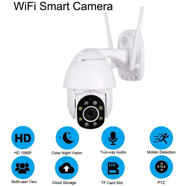 FONRİ TV-9825A 2MP 4x Dijital Zoom Speed Dome IP Güvenlik Kamerası - Resim 3