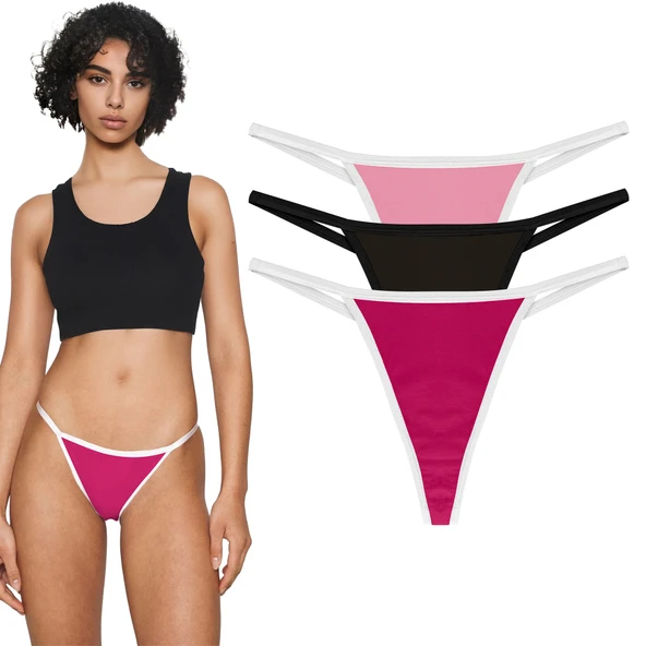 YohannesClub, Kadın, Thong String, Nazik Lastik Yapısı, Rahat Kesim - Resim 4