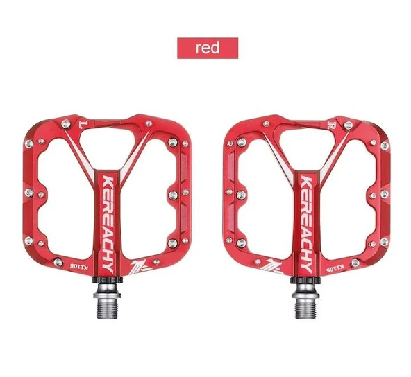 Kereachy 3 Rulmanlı Alüminyum Alaşımlı Mtb Freeride Bmx Geniş Platform Bisiklet Pedalı Kırmızı ürün görseli