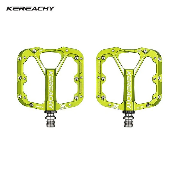 Kereachy 3 Rulmanlı Alüminyum Alaşımlı Mtb Freeride Bmx Geniş Platform Bisiklet Pedalı Yeşil ürün görseli
