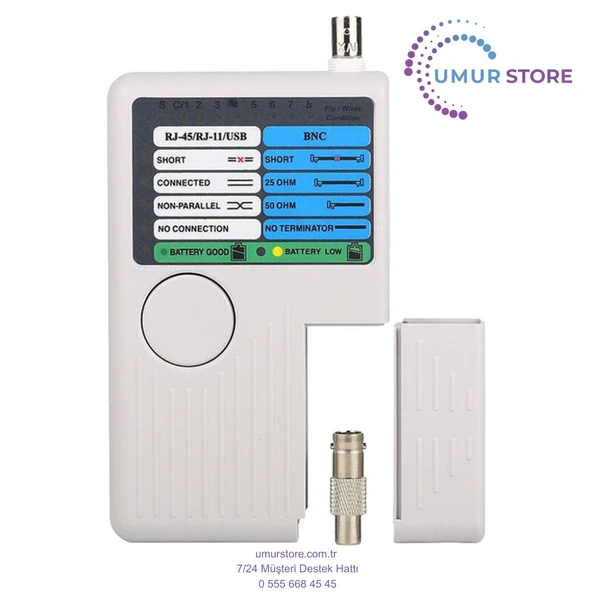 Çok Fonksiyonlu Ağ Kablosu Test Cihazı Cat5 Cat6 Telefon Test Cihazı ürün görseli 1