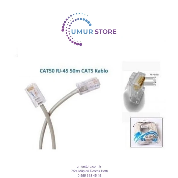 50 Metre Cat5 Utp Patch Cord Kablosu