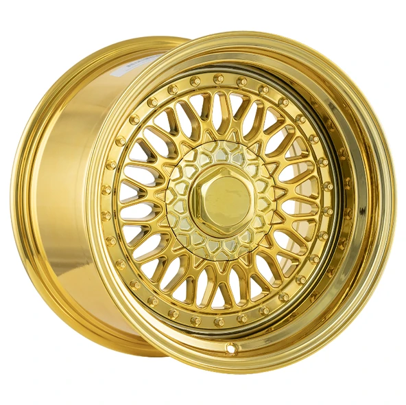 4*100*16 4*108*16*9.0 ET25 CH73.1 EMR479-03 GOLD CROME - 1